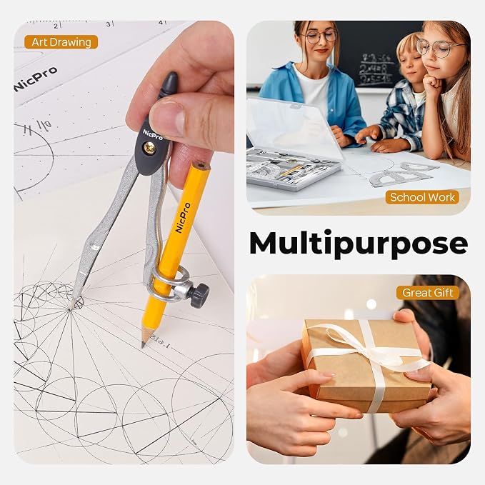 Nicpro 22 PCS Compass Geometry Tools — view 7