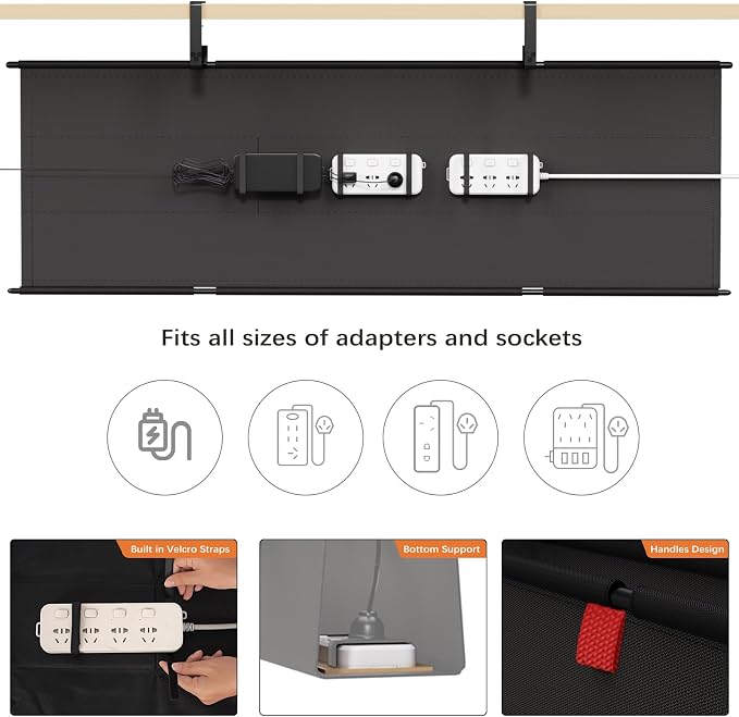 Under Desk Cable Management Tray — view 2