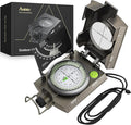 Anbte Compass Hiking Survival, IP65 Waterproof Metal Compass