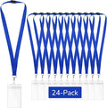 24-Pack Blue Breakaway Lanyards