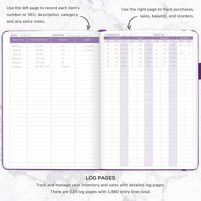 Clever Fox Inventory & Sales Log Book — view 3