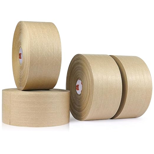 TAPEBEAR 1.5" Core Water Activated Tape, Fiber Reinforced Gummed Tape 2.75inch
