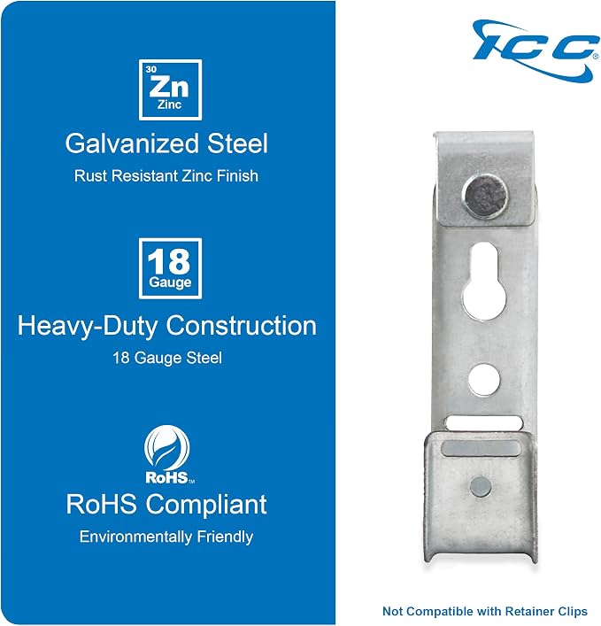 ICC Ceiling Mount J Hook 3/4” Without Retainer Clip — view 5