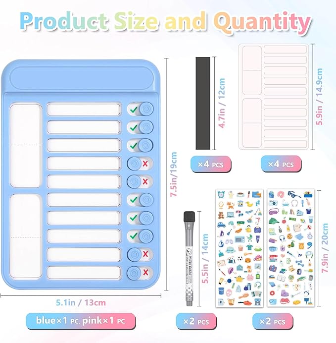 Audab 2Pcs Dry Erase Chore Chart — view 4