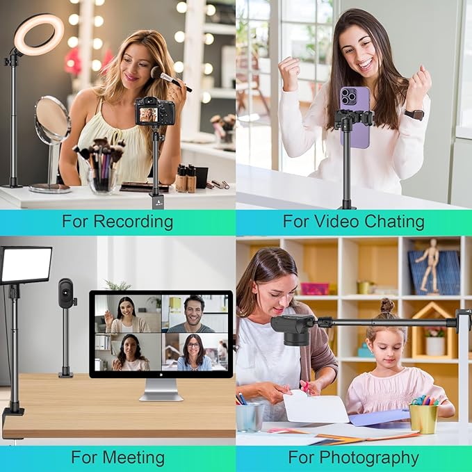 Ailight Camera Desk Mount Webcam Stand, Adjustable Table Camera Stand — view 2