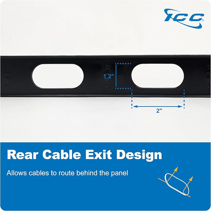 ICC 1U Ring Cable Manager Panel — view 9