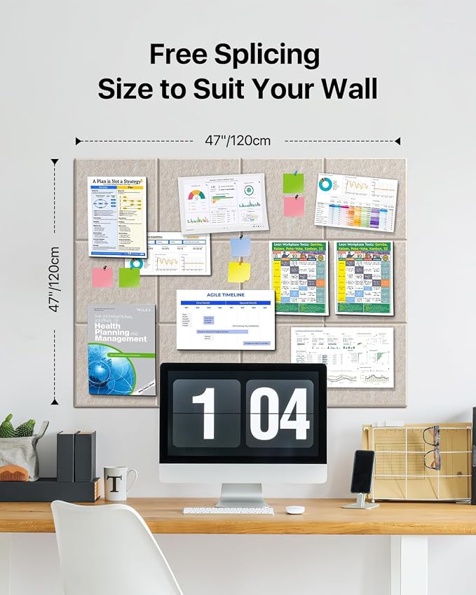 Large Cork Boards for Walls, Cork Boards for Office Decor, Felt Board — view 2