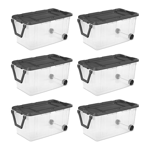 Sterilite 6-Pack Modular Stacker Box, Durable Clear Plastic Storage Bins — view 8