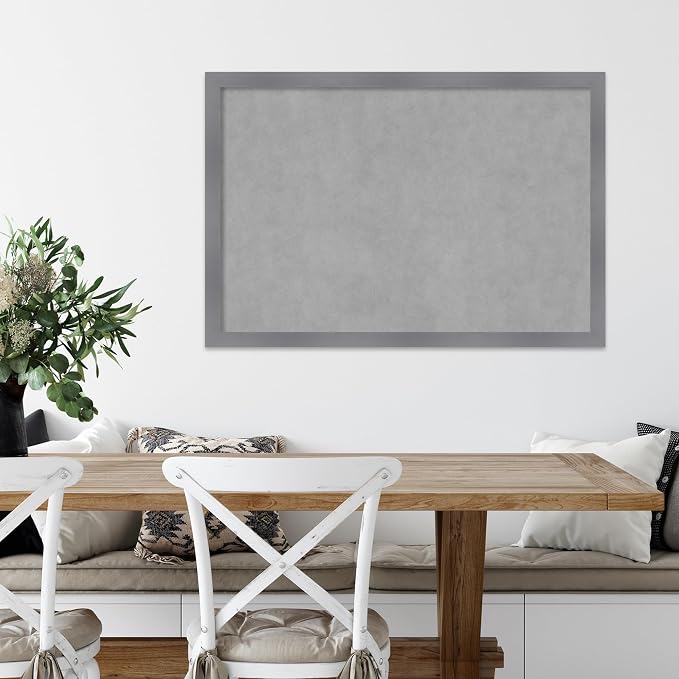 Amanti Art Grey Framed Magnetic Board 26x38 Large Vision Board — view 5