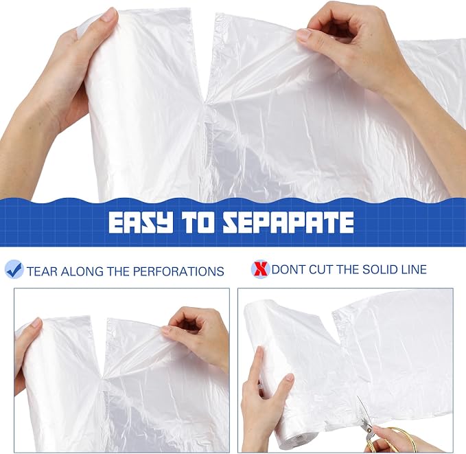 Baderke 40 Pcs Shredder Bags 15 Gallon Paper Shred Waste Bags 26'' x 30'' White — view 5