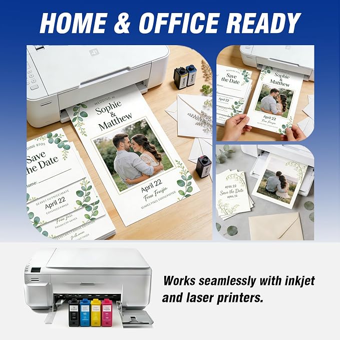 Veritas White Cardstock 8.5 x 11”, 110LB/199GSM Heavyweight Card Stock — view 6