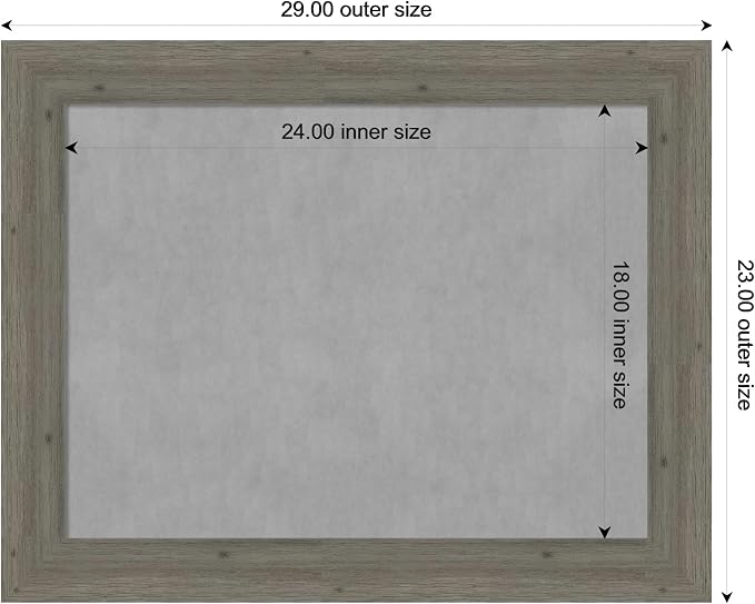 Amanti Art Grey Framed Magnetic Board 23x29 Medium Vision Board — view 4
