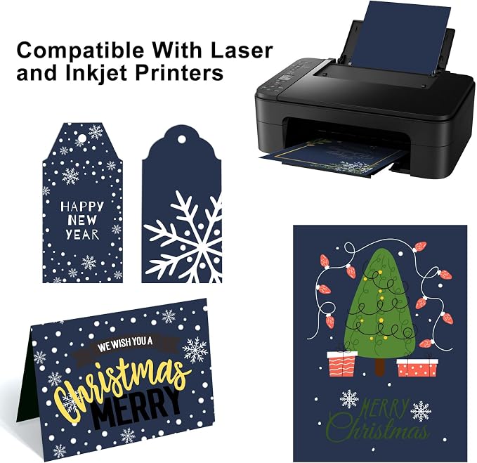 OcePor 100 Sheets Navy Blue Cardstock Paper, Colored Printer Paper 8.5 x 11 — view 5