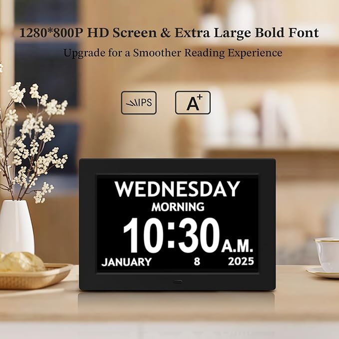 10.1'' Digital Clock, 1280*800p HD Extra Large Display, Digital Clock — view 2