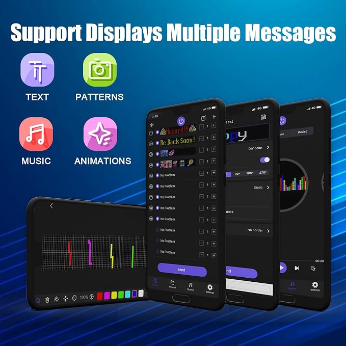 Programmable LED Signs, Flexible Scrolling LED Display, Edit Text, Animations — view 3