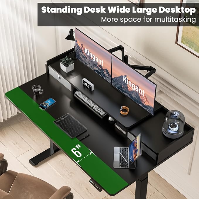 Kingant 63 x 30 Inch Electric Standing Desk — view 3