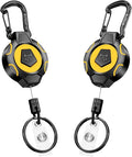 MNGARISTA 2-Pack Upgraded Retractable Keychain, 10 OZ Retraction, 31.5"