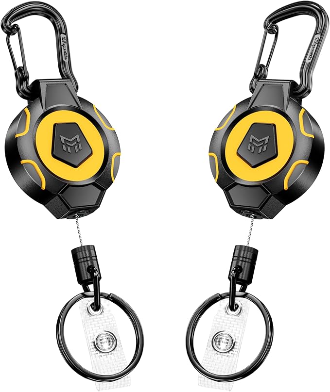 MNGARISTA 2-Pack Upgraded Retractable Keychain, 10 OZ Retraction, 31.5"