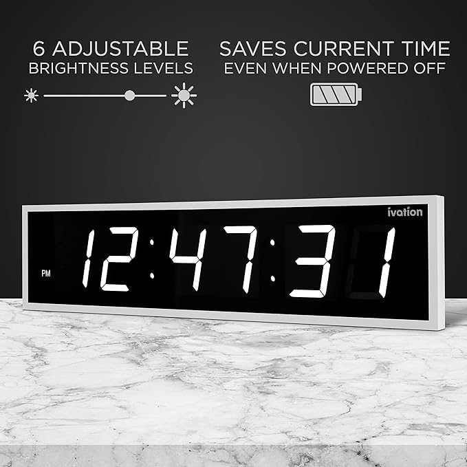 Ivation Oversized 36" Large Digital LED Clock | Big Digital Clock — view 4