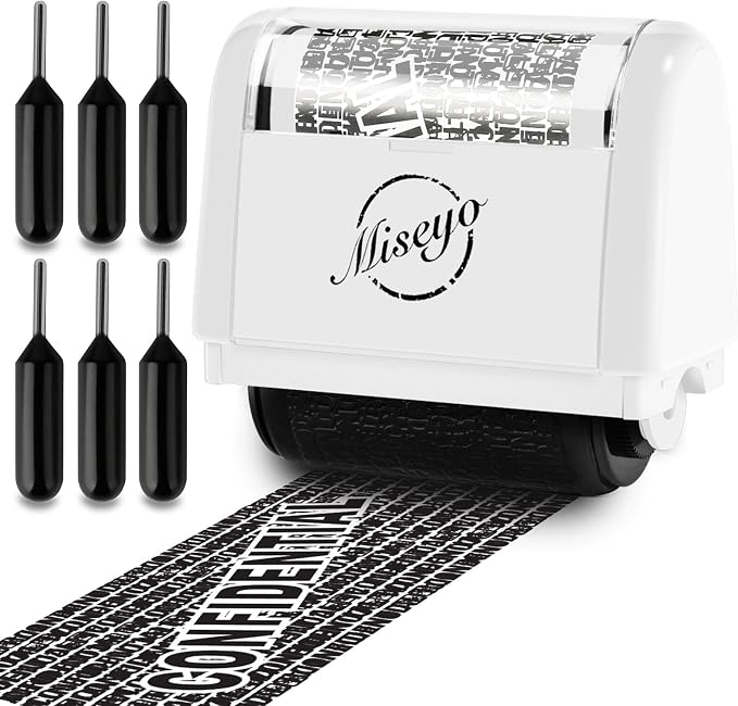 Miseyo Identity Theft Protection Roller Stamp Set