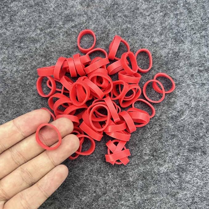 500pcs Red Color Mini Rubber Bands Elastic Bands Rubber Band — view 9