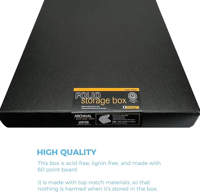 Lineco Folio Storage Box, Clamshell Design — view 5