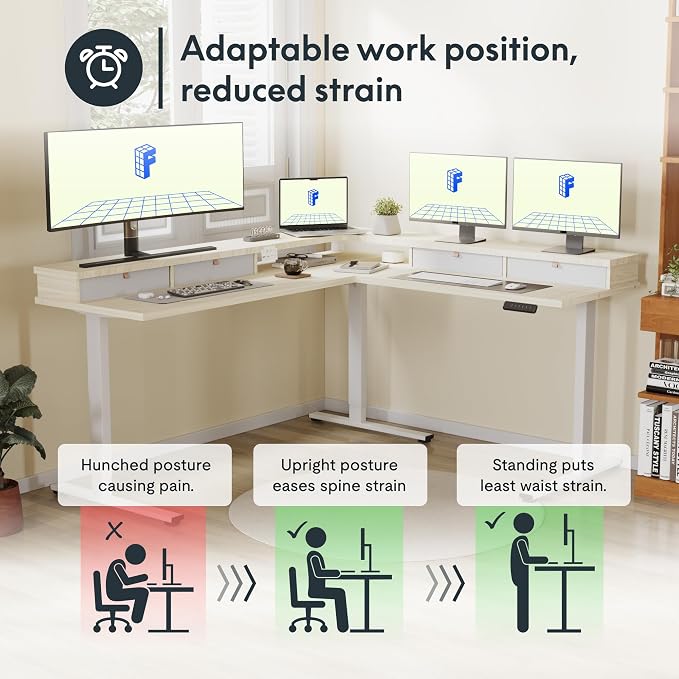 FLEXISPOT 63" L Shaped Standing Desk — view 9