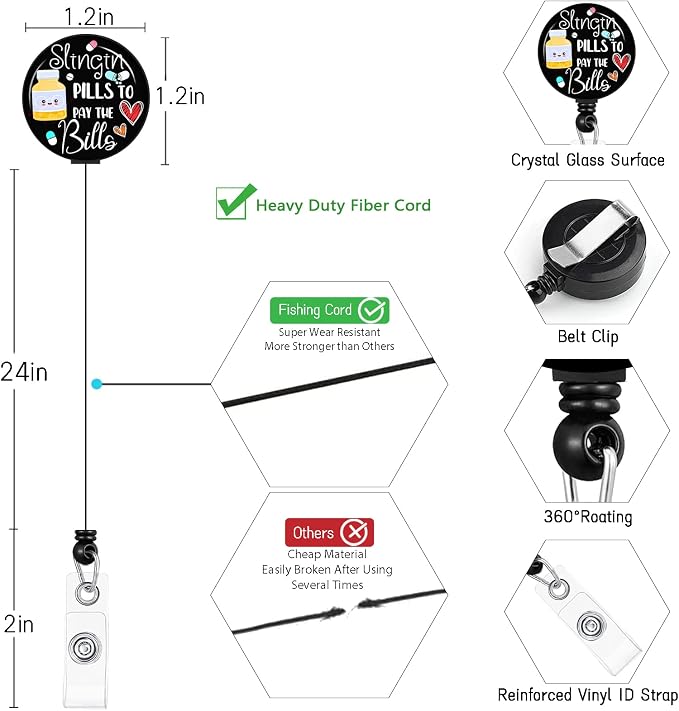 ID Badge Holder with Breakaway Lanyard, Nurse Lanyards — view 6