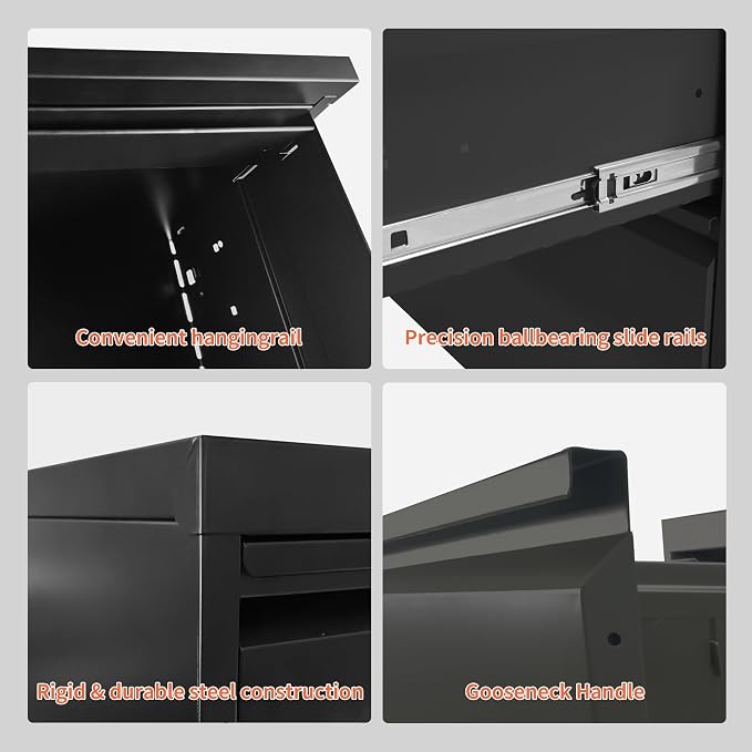 IKIMI 5 Drawer Locking File Cabinet — view 7