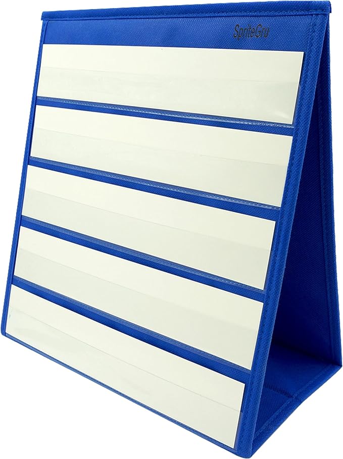 Blue Tabletop Desktop Pocket Chart