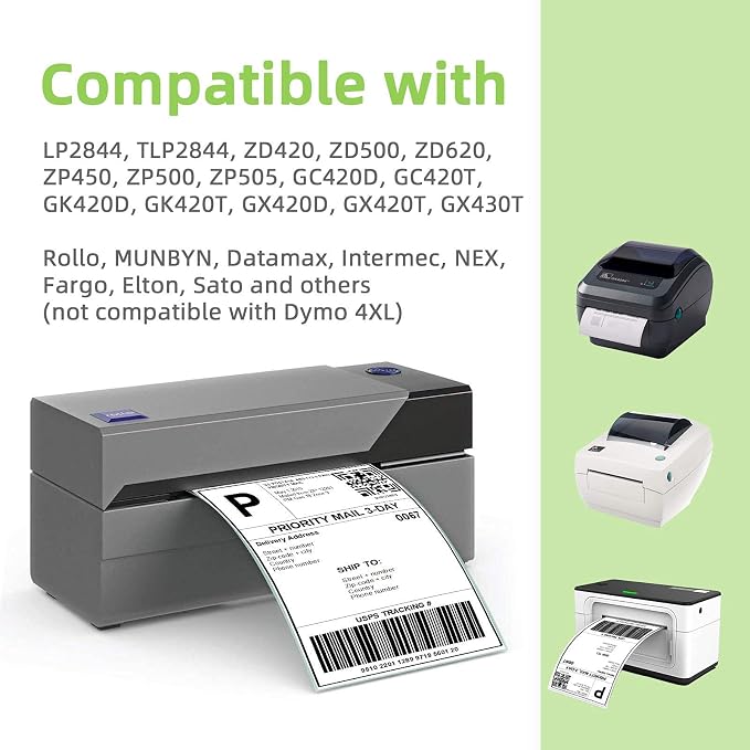Compatible 2-1/4" x 4" Direct Thermal Labels Replacement — view 6