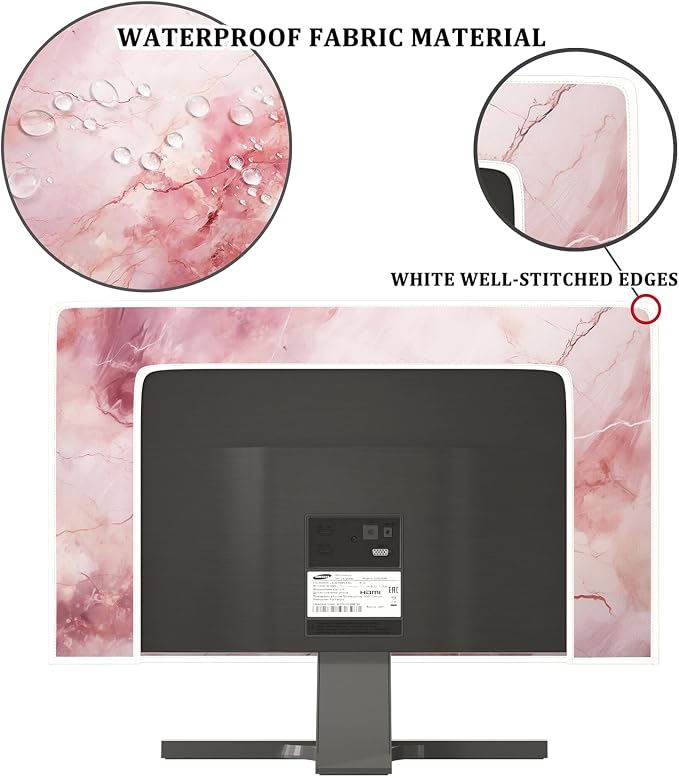 Baocicco Fashion Pink Marble Waterproof Television Cover 50, 52 Inch Full Body — view 3