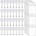 100 Pack Retractable Badge Reel Clips