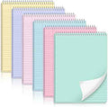 6-Pack Pastel Top-Bound Spiral Notebooks, 8.5 x 11 in