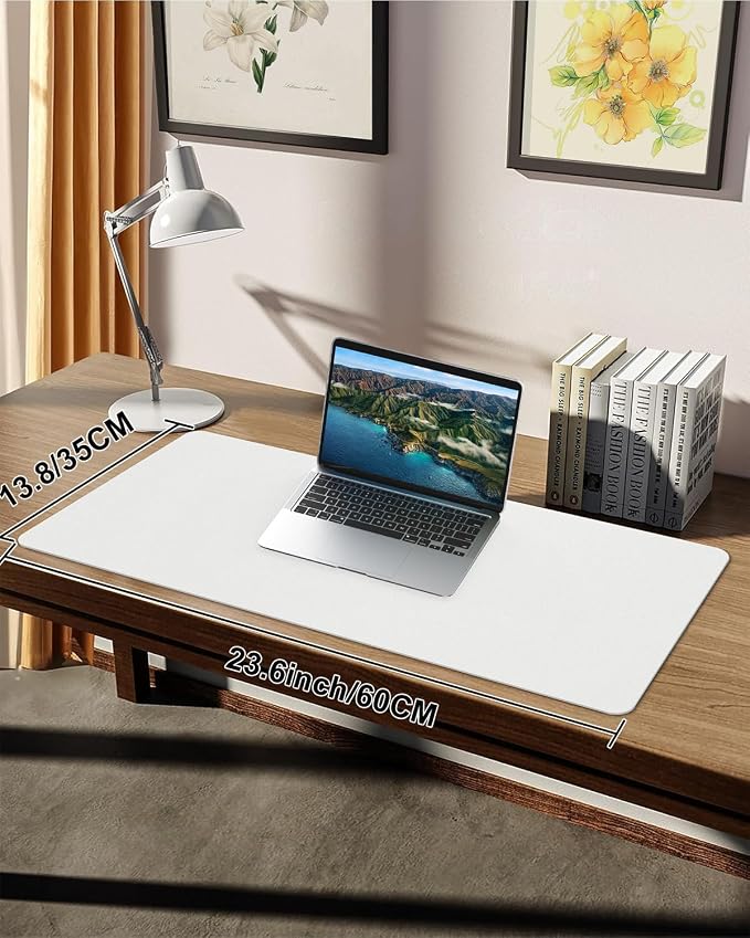 Pu Leather Desk Protector, Mouse Pad, Laptop Mat, Non-Slip Blotter, Waterproof — view 6