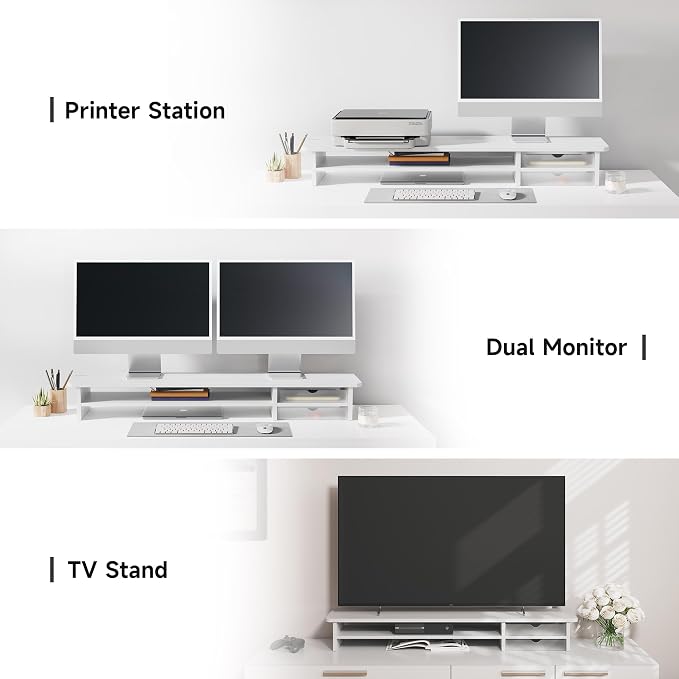 Fenge Monitor Stand, Dual Monitor Riser, 42.5inch Large Desk Computer Monitor — view 5