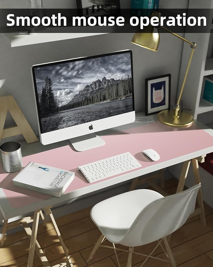 Non-Slip Desk mat, PU Leather Desk Pad Protector, Office Desk Mat, Large Mouse — view 4