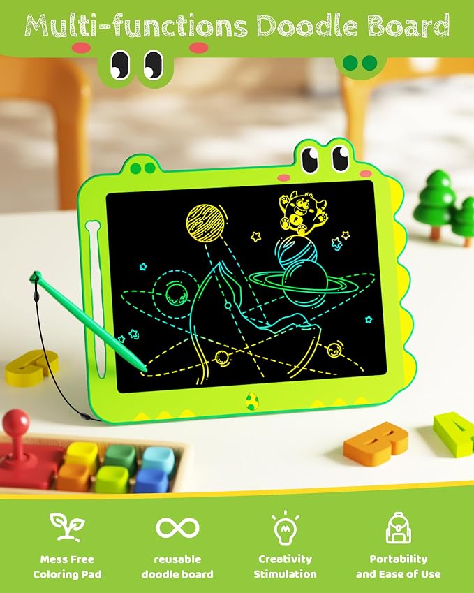 Kikapabi LCD Writing Tablet for Kids, 12 inch Dinosaur Doodle Board Toys Gifts — view 3