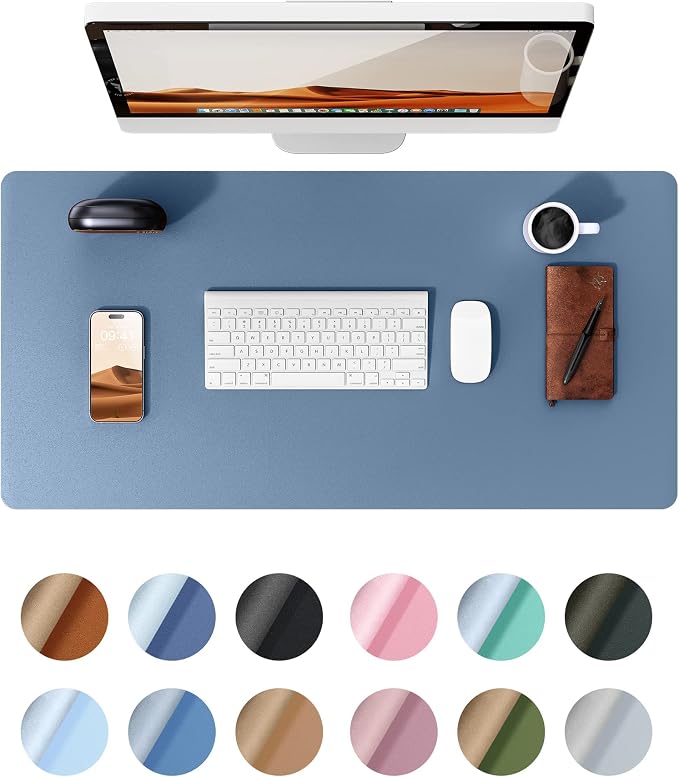 YSAGi Leather Desk Protector, Office Mat, Large Mouse Mat, Non-Slip PU Leather