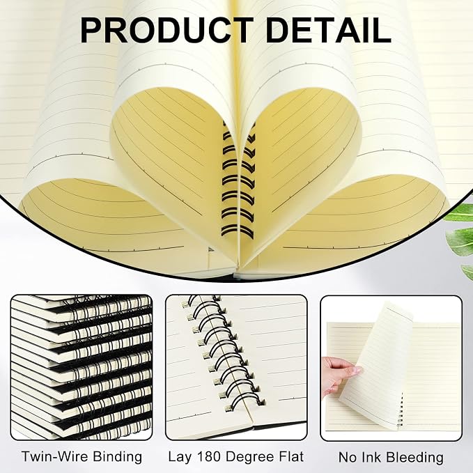 Yahenda 18 Pcs Spiral Notebook Bulk A5 Journal Lined 8.3'' x 5.5'' Writing — view 4