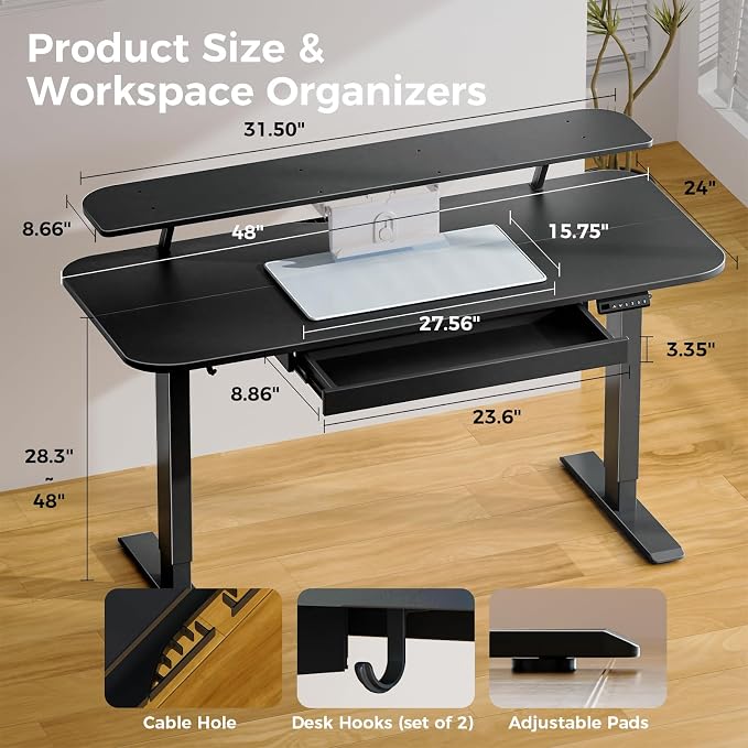 COMHOMA Electric Standing Desk — view 2