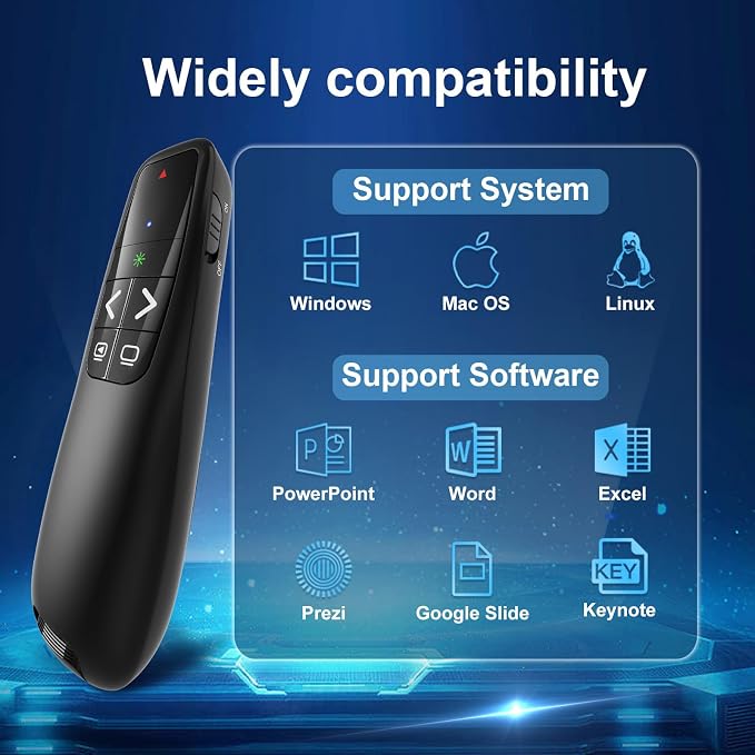 Wireless Presentation Clicker PowerPoint Presenter Remote : USB Type C Clicker — view 6