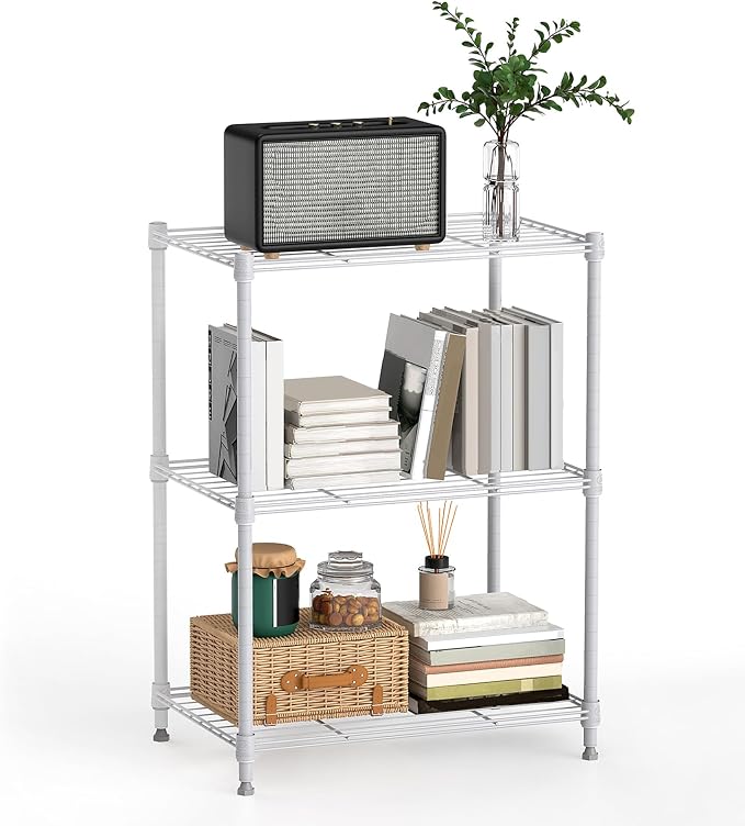 M MZG 450 lbs Wire Storage Shelving 3-Tier Utility Shelving Unit Steel — view 8