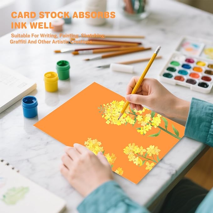 Cardstock 8.5 X 11, 40 Sheets 10 Colors Card Stock, 75lb/ 200gsm Copy Paper — view 5