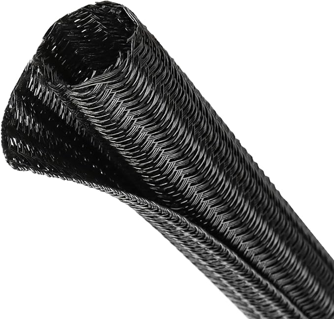 Split Wire Loom Tubing, Cable Protector Sleeve, Braided Cable Management