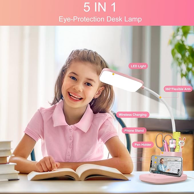 Sailstar Pink Desk Lamp, Small Desk Lamp — view 2