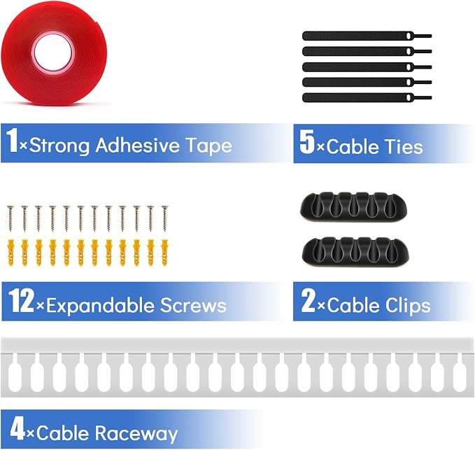 Cable Duct Management Raceway Kit, 62.8" Server Rack Cable Management, Cable — view 7