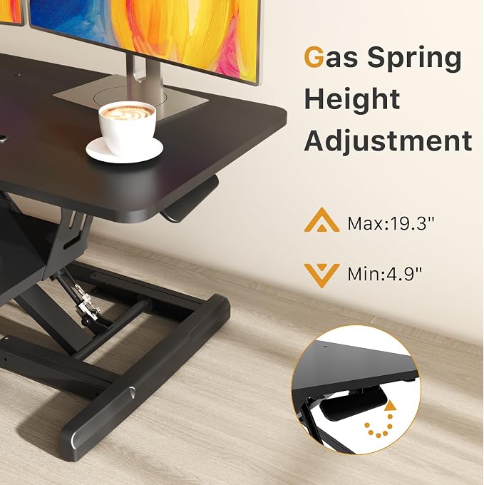 JOY worker Standing Desk Converter, Desktop Workstation Riser — view 3