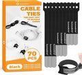 SummerBrite 70 Pack Black Cable Ties Assorted Sizes