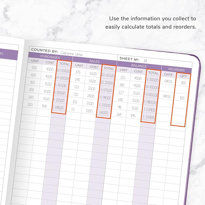 Clever Fox Inventory & Sales Log Book — view 4